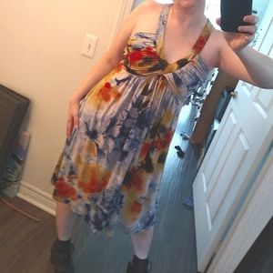 CALVIN KLEIN empire waist midi dress